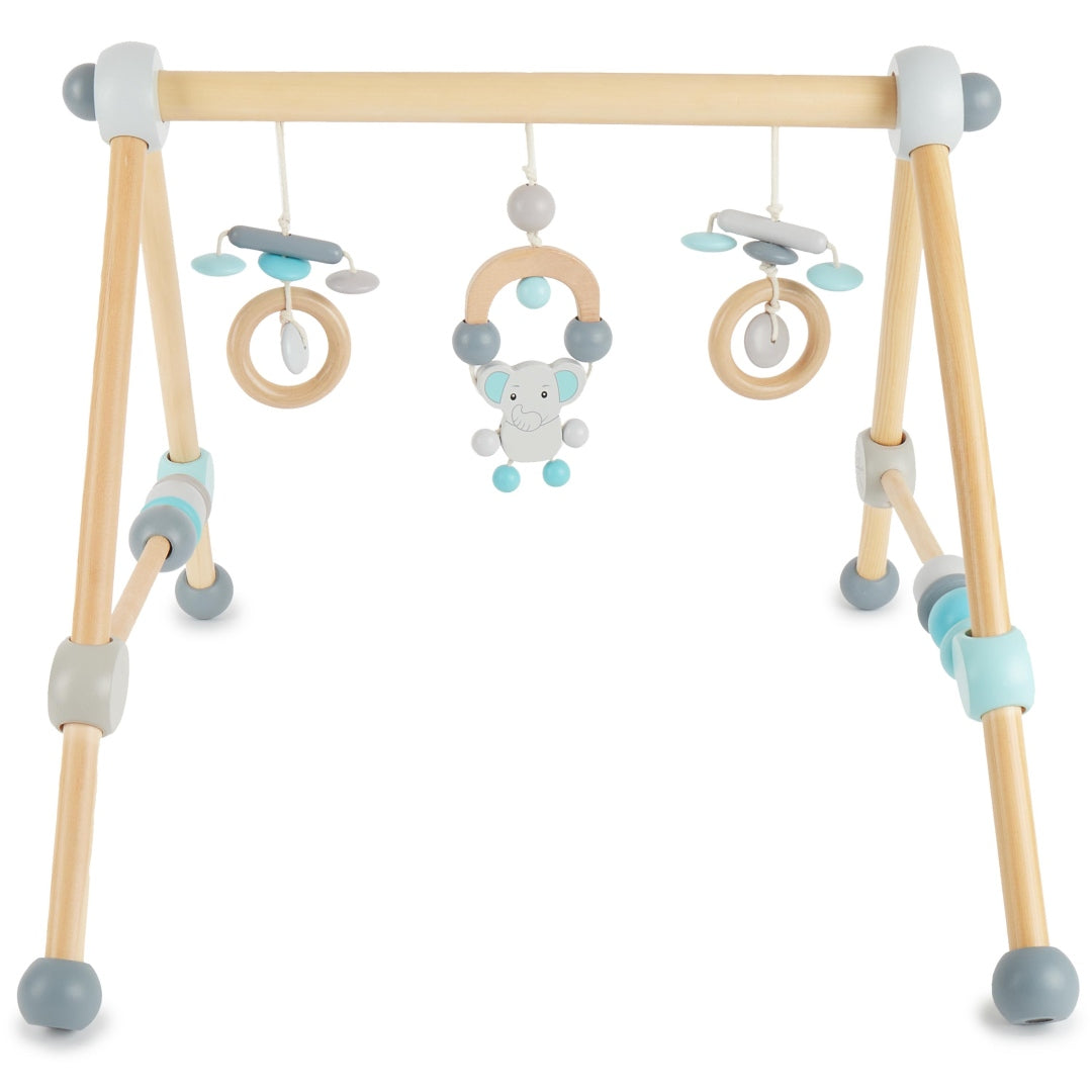 Elephant Wooden Play Gym for Babies | Schmatzepuffer