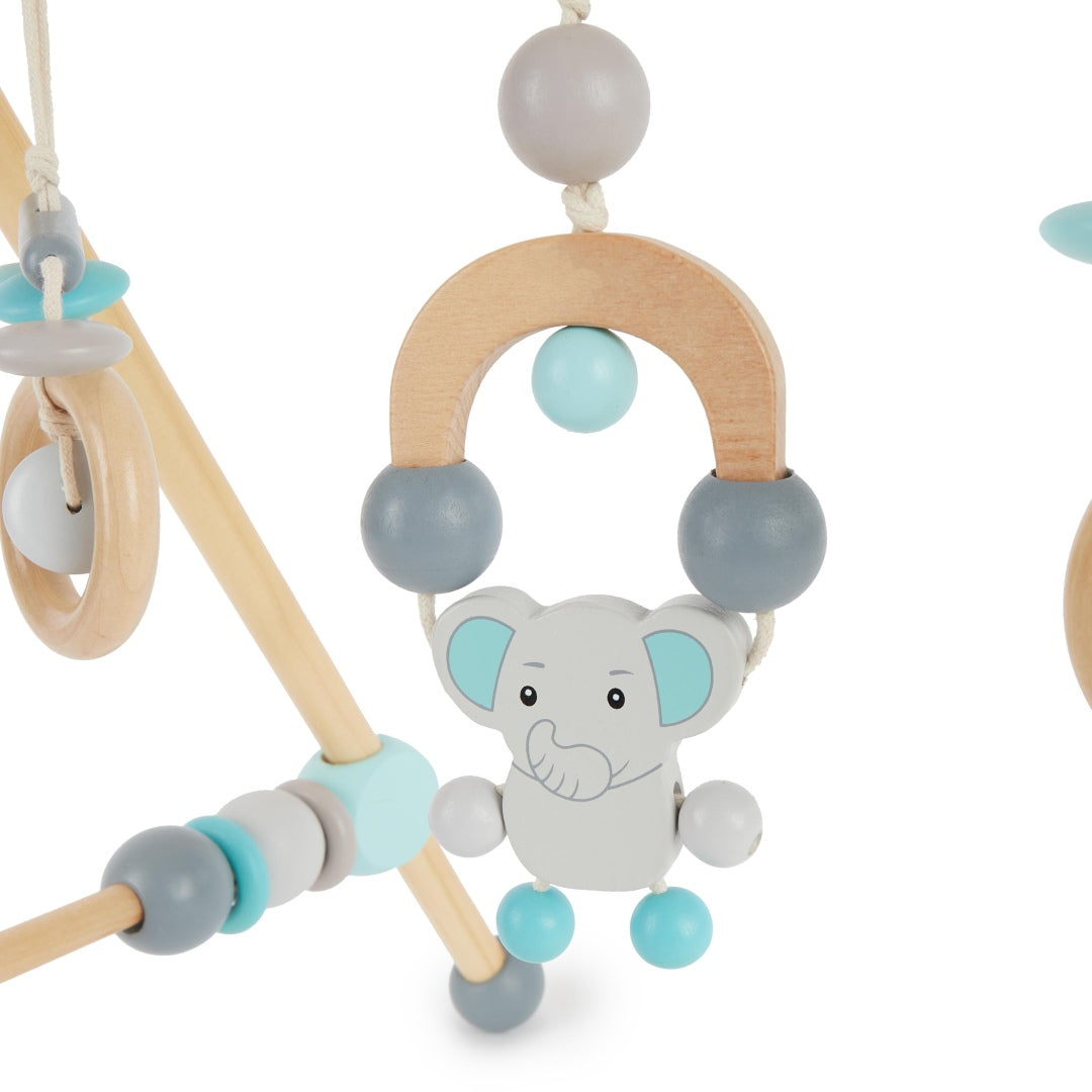 Elephant Wooden Play Gym for Babies | Schmatzepuffer