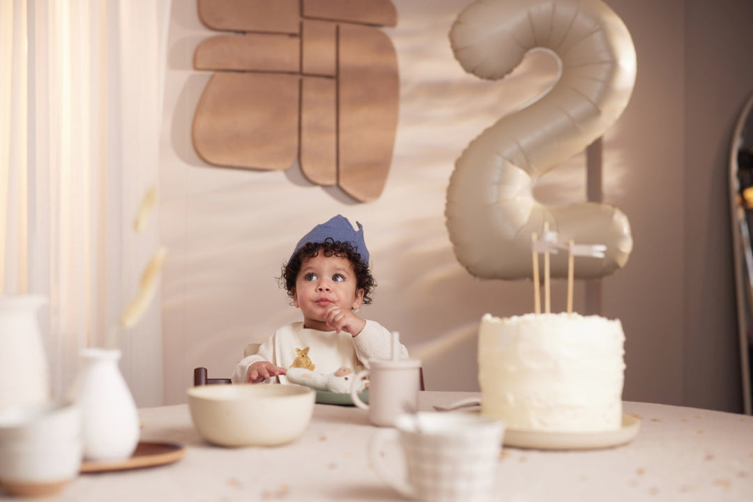Couronne d'anniversaire bleue en coton pour le 1er au 5e anniversaire | Jollein