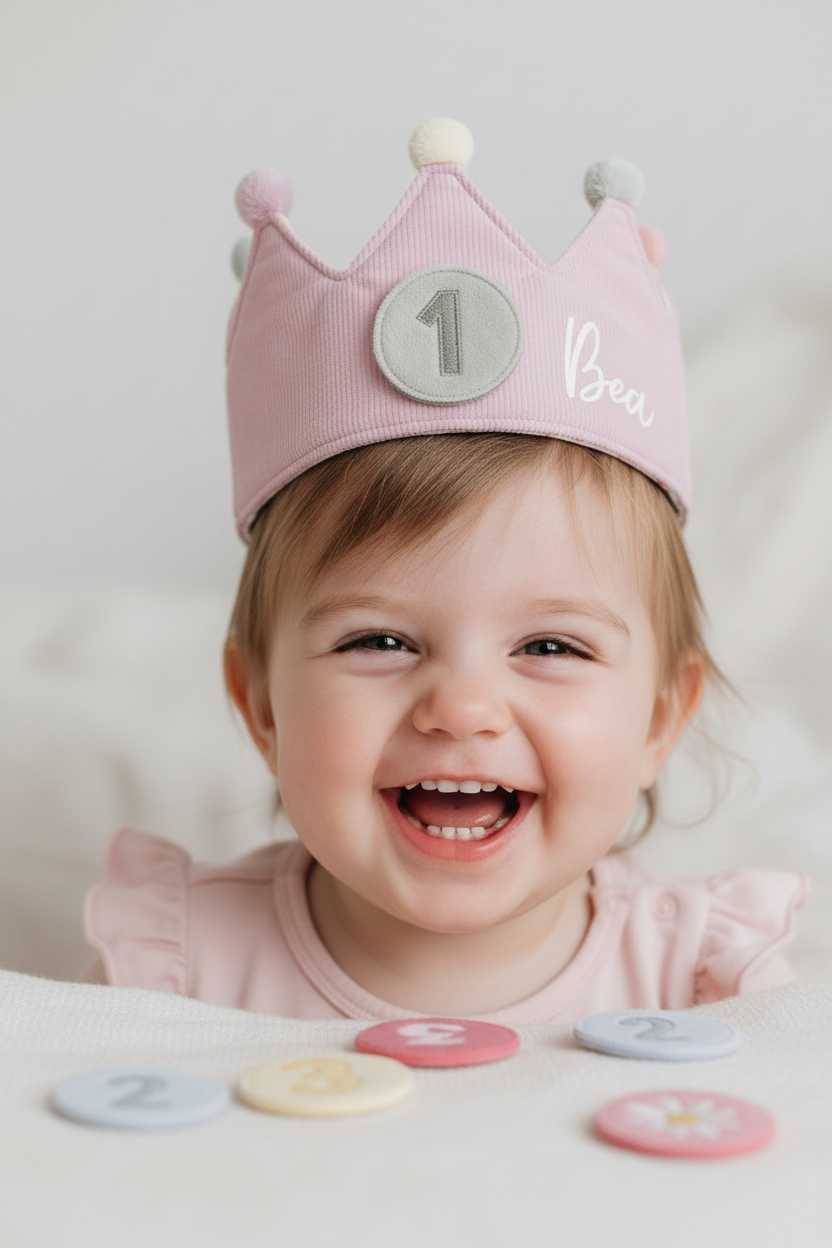 Couronne d'anniversaire Rose – Couronne pour anniversaires d'enfants