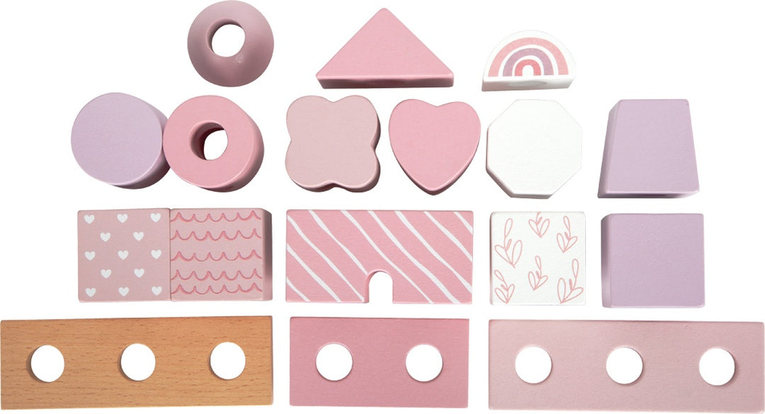 Maison empilable personnalisée rose pour naissance | small foot by Schmatzepuffer