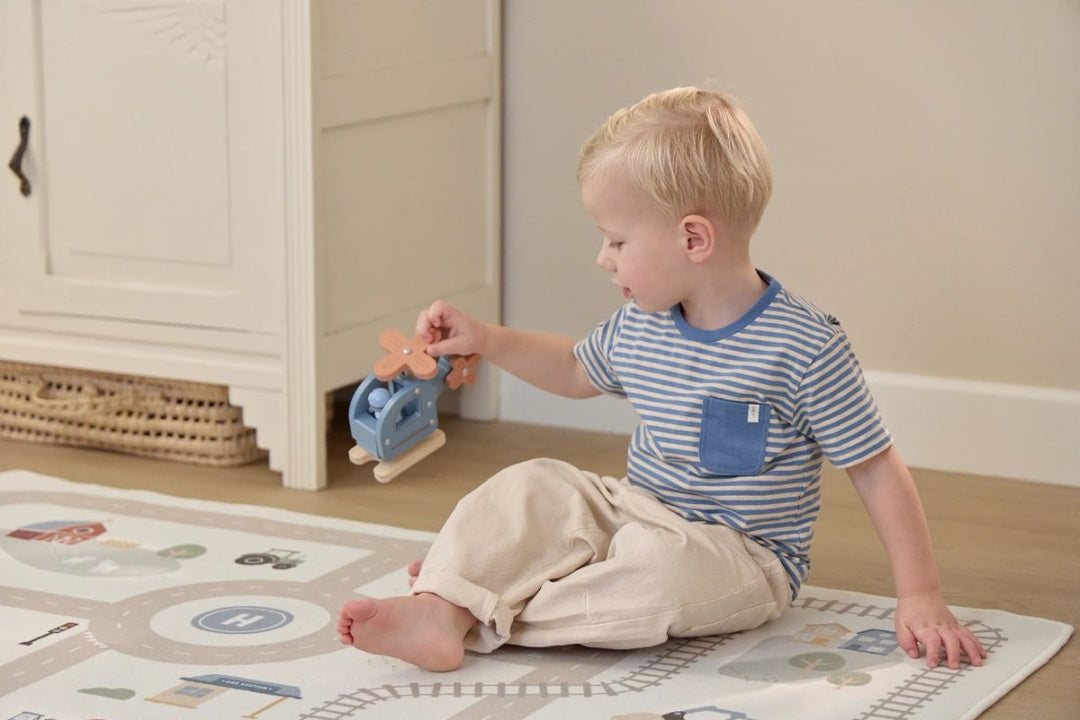 Hélicoptère en bois personnalisé avec nom – cadeau unique pour enfants | Schmatzepuffer