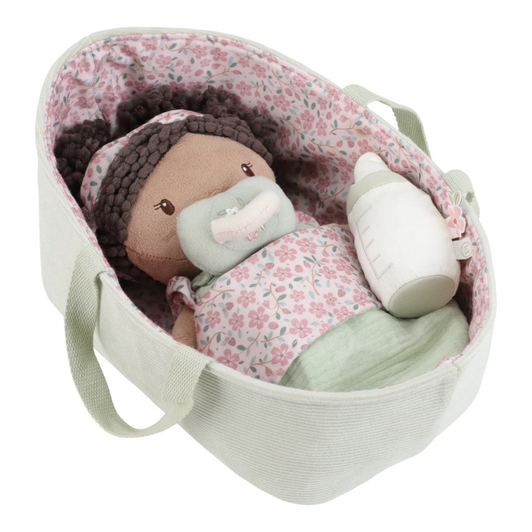 Personalized Baby Doll in a Basket – a loving gift for a birth