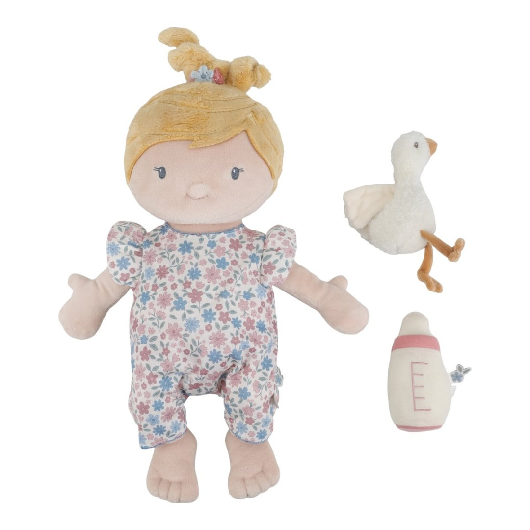 Poupée câline personnalisée Bébé Julia avec nom – Cadeau de naissance | Schmatzepuffer®