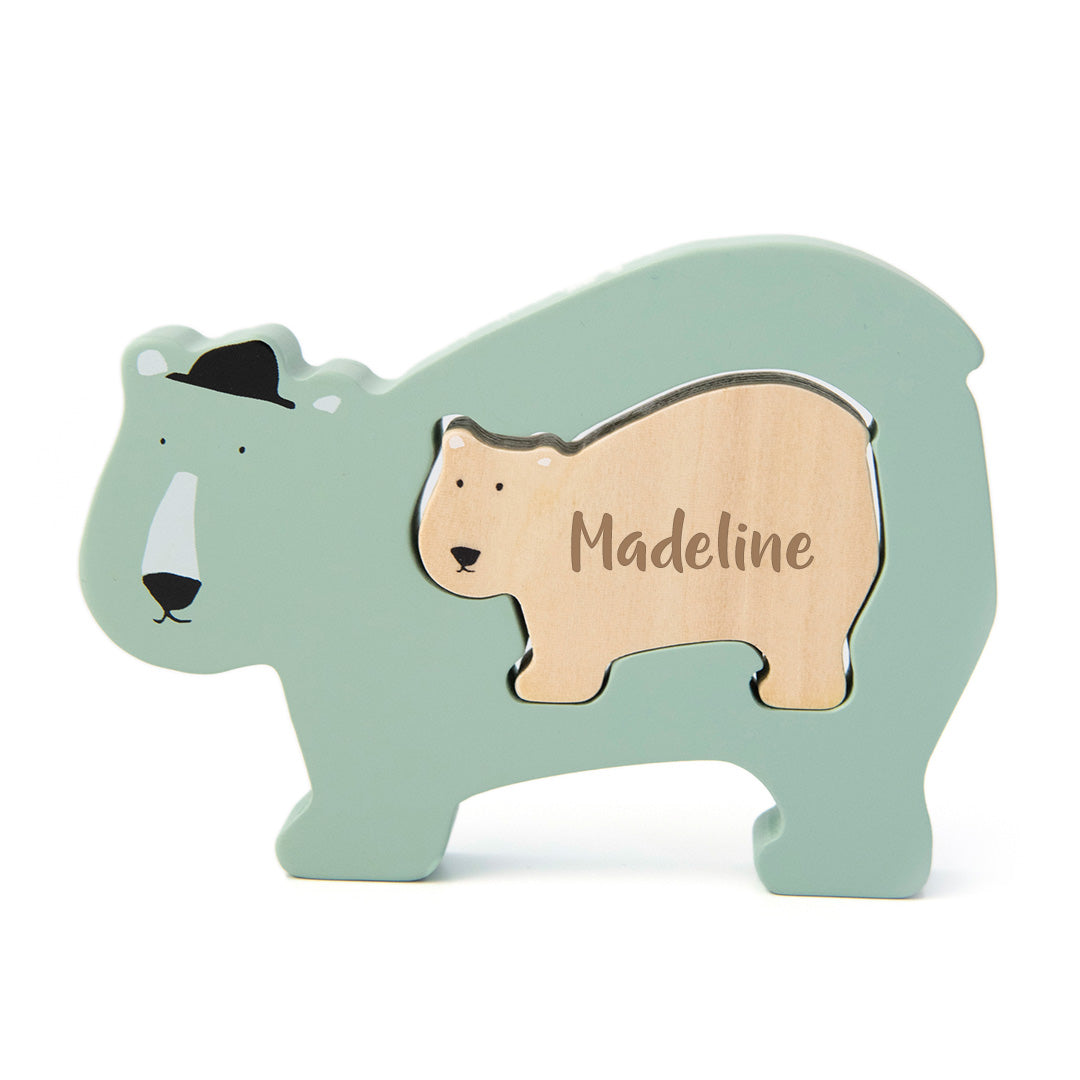 Puzzle en bois pour bébé – Monsieur Ours Polaire | Trixie