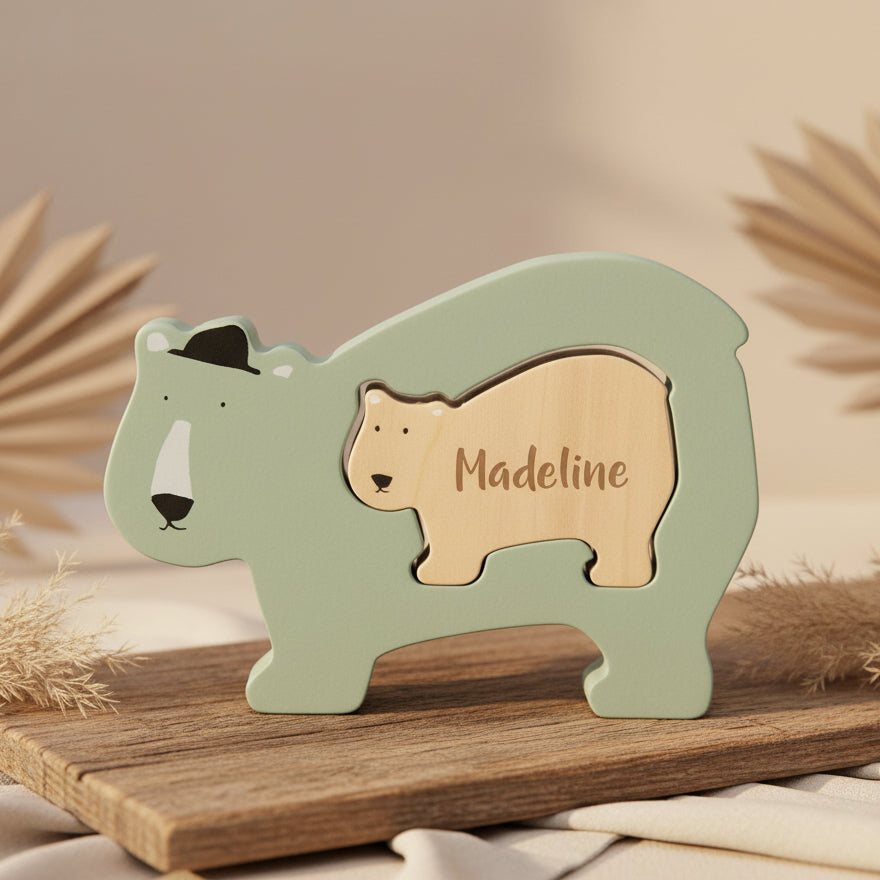 Puzzle en bois pour bébé – Monsieur Ours Polaire | Trixie