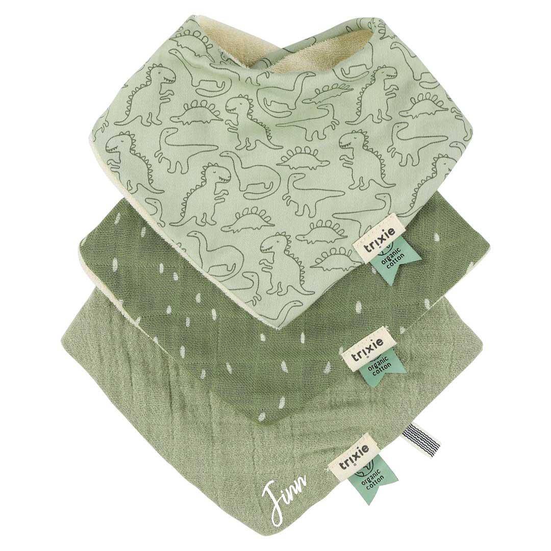 Bavoirs Bandana pack de 3 mix - Monsieur Dino | Trixie