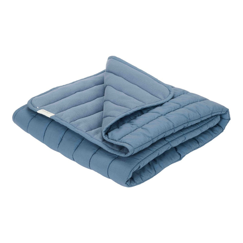 Couette matelassée pour lit enfant, bleu foncé | Little Dutch