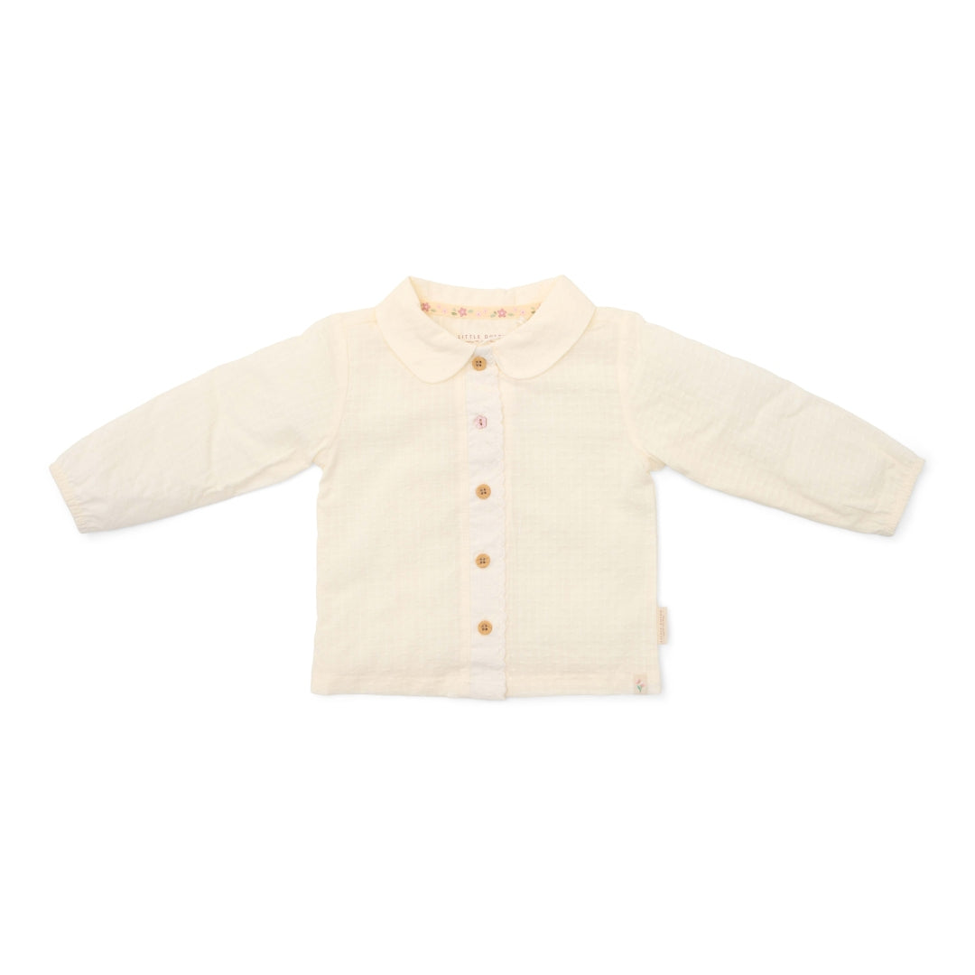 Blouse à manches longues crème pour bébés et enfants