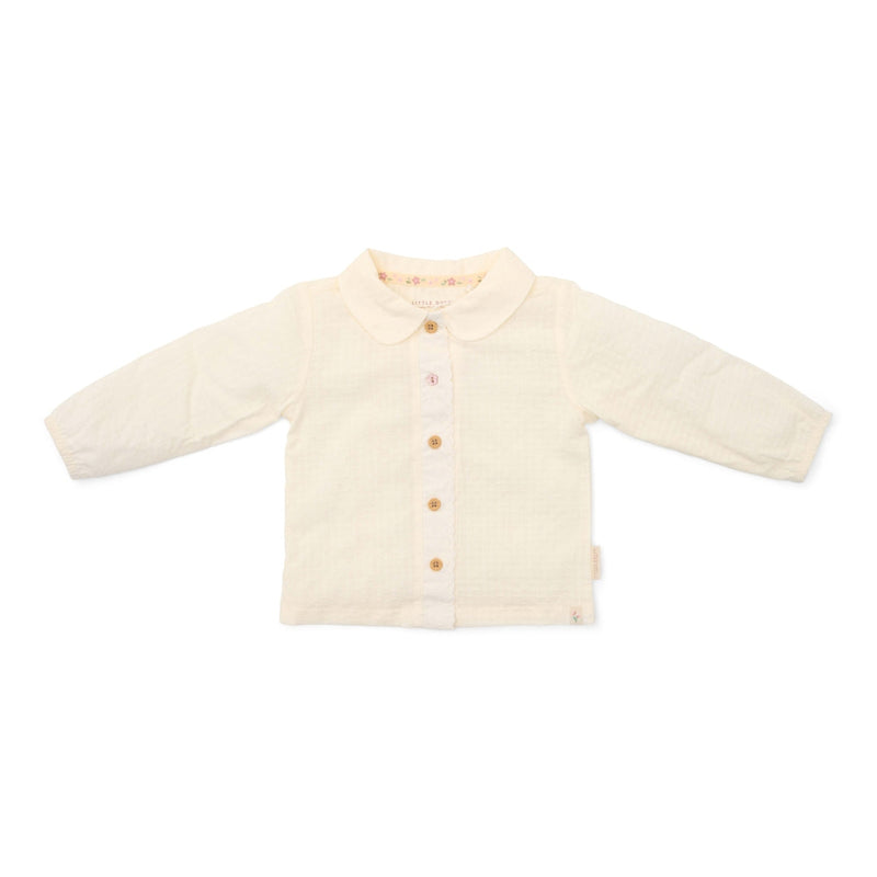 Blouse à manches longues crème pour bébés et enfants