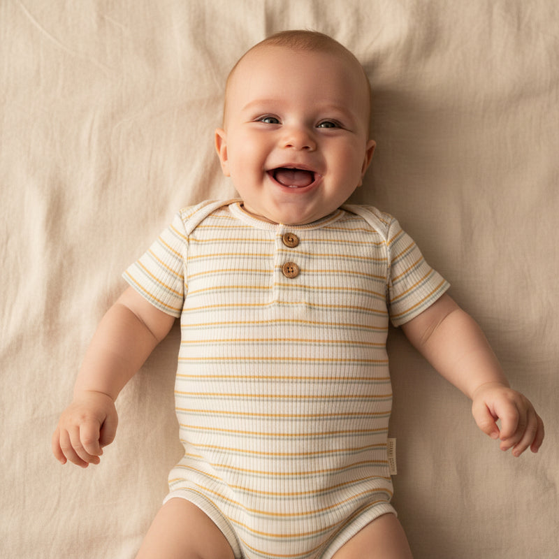 Kurzarm Body gestreift für Babys