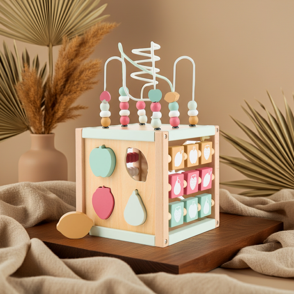 Cube d'activités en bois Berry | bieco