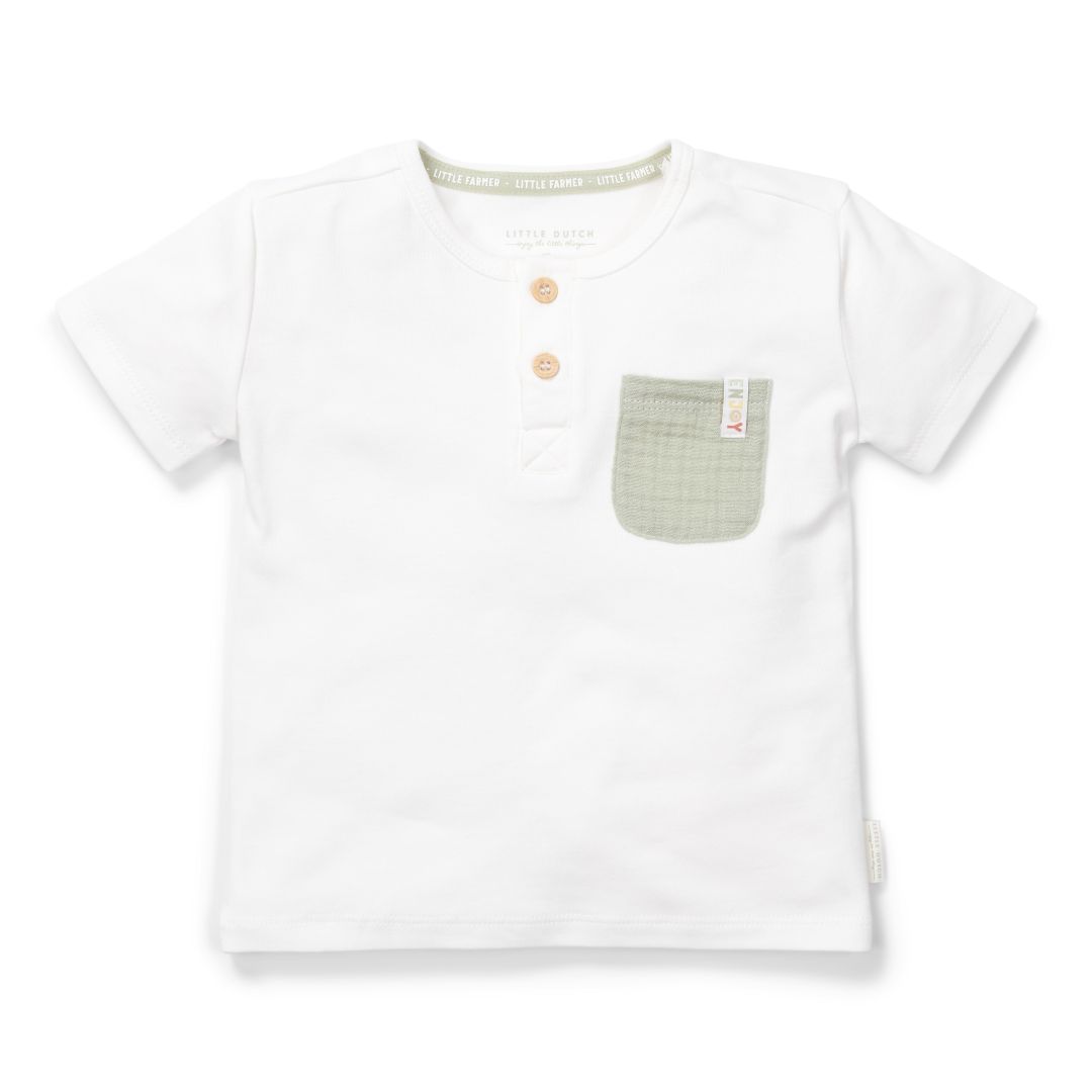 T-shirt blanc « La vie à la ferme » | Little Dutch