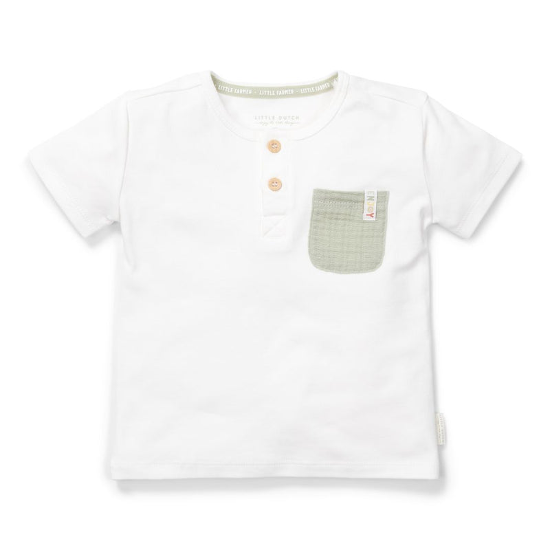 T-shirt blanc « La vie à la ferme » | Little Dutch