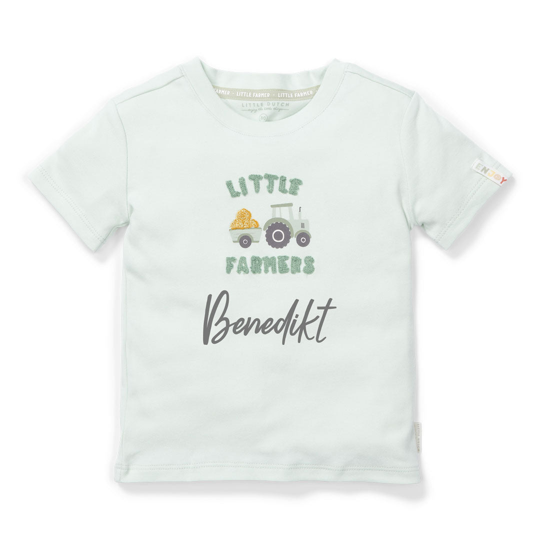 T-shirt manches courtes Farm Green | Little Dutch