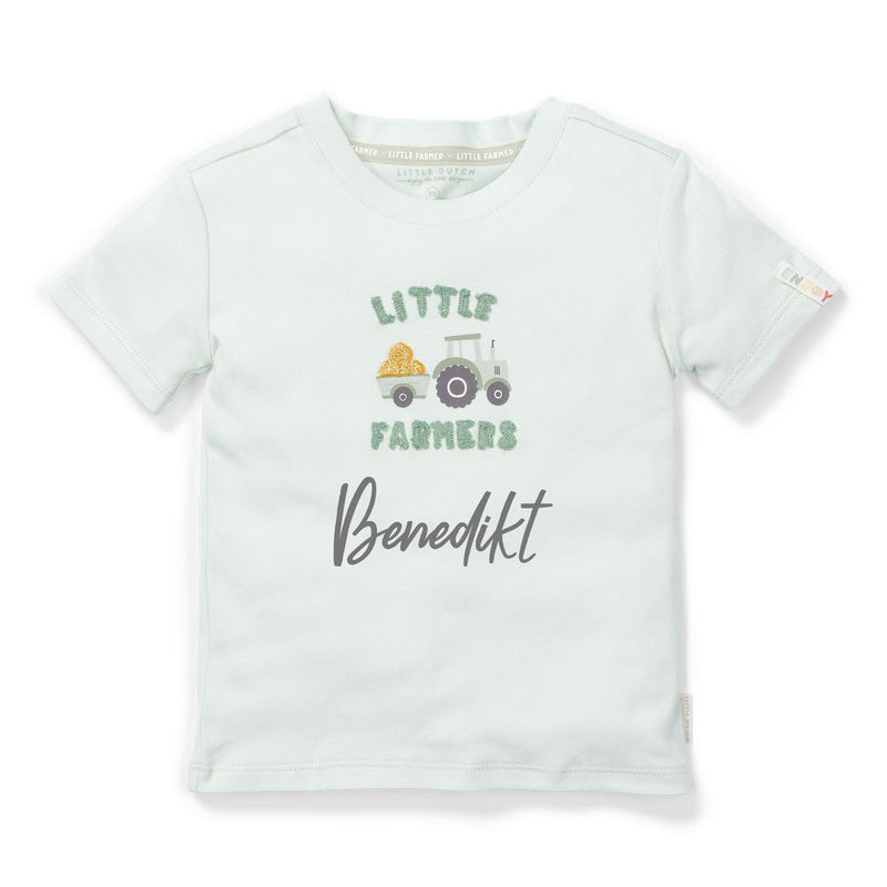 T-shirt manches courtes Farm Green | Little Dutch