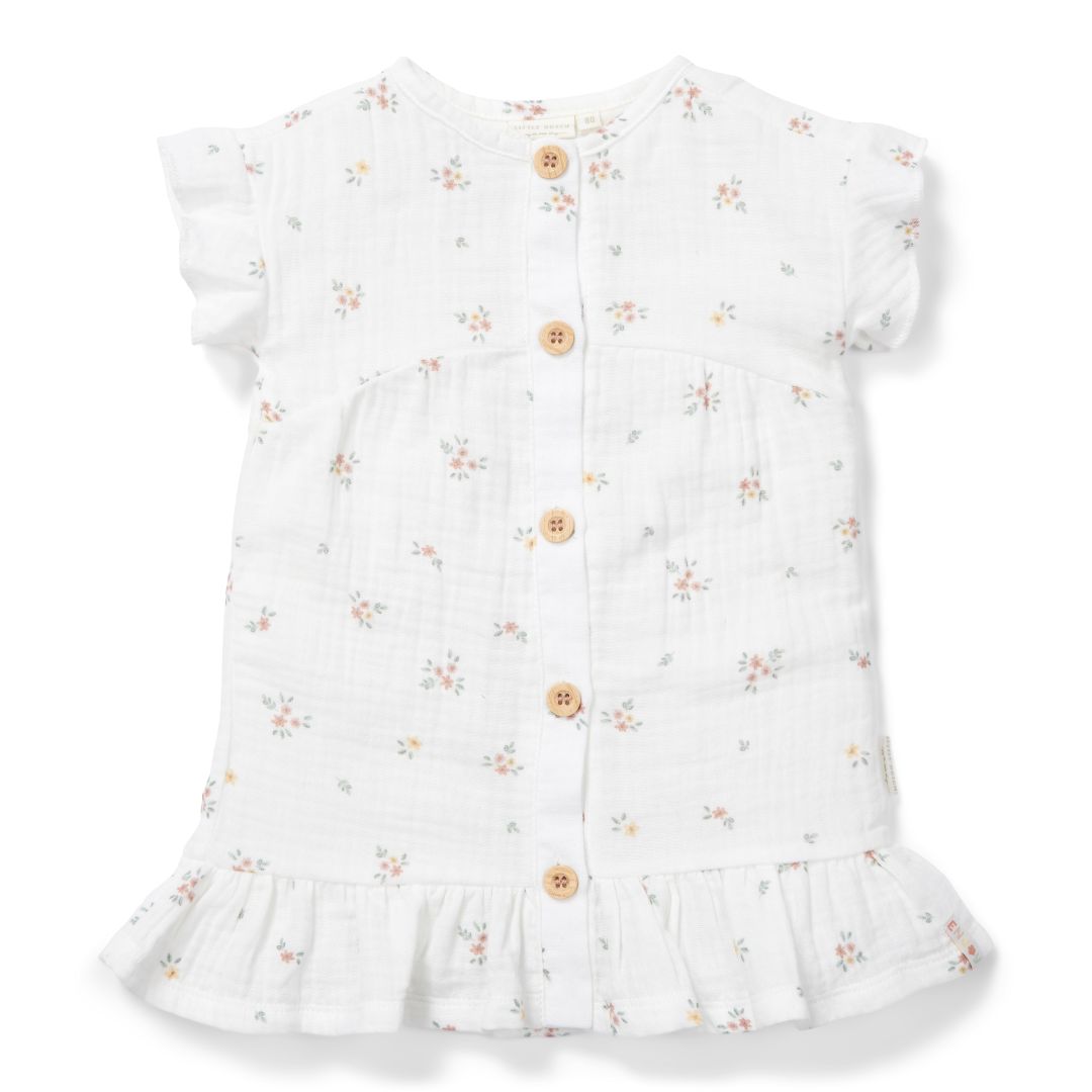 Robe à manches courtes White Meadows | Little Dutch