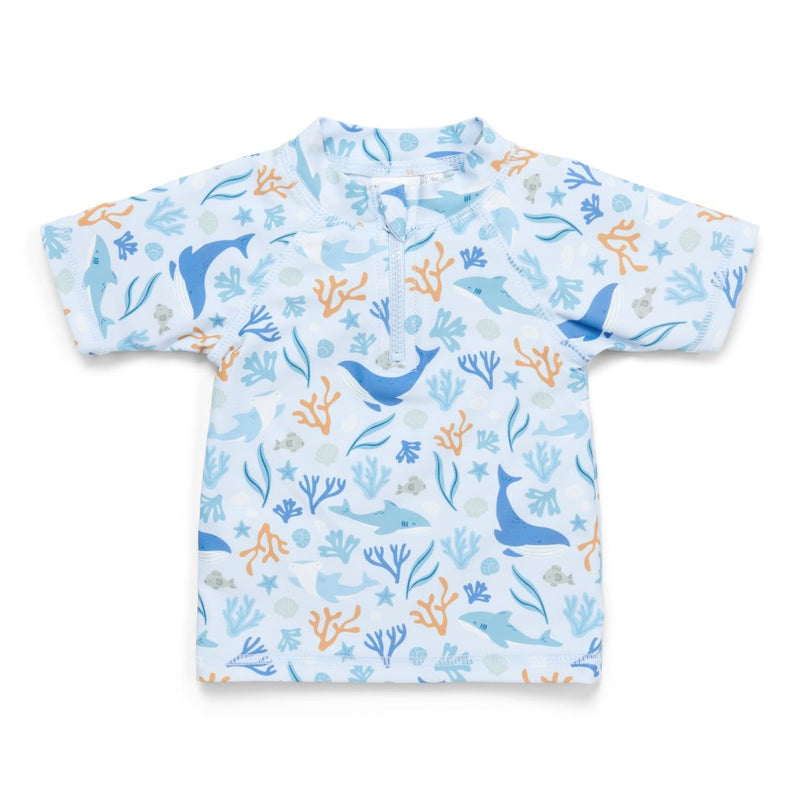 T-shirt de bain manches courtes Ocean Dreams Blue – T-shirt anti-UV pour enfants