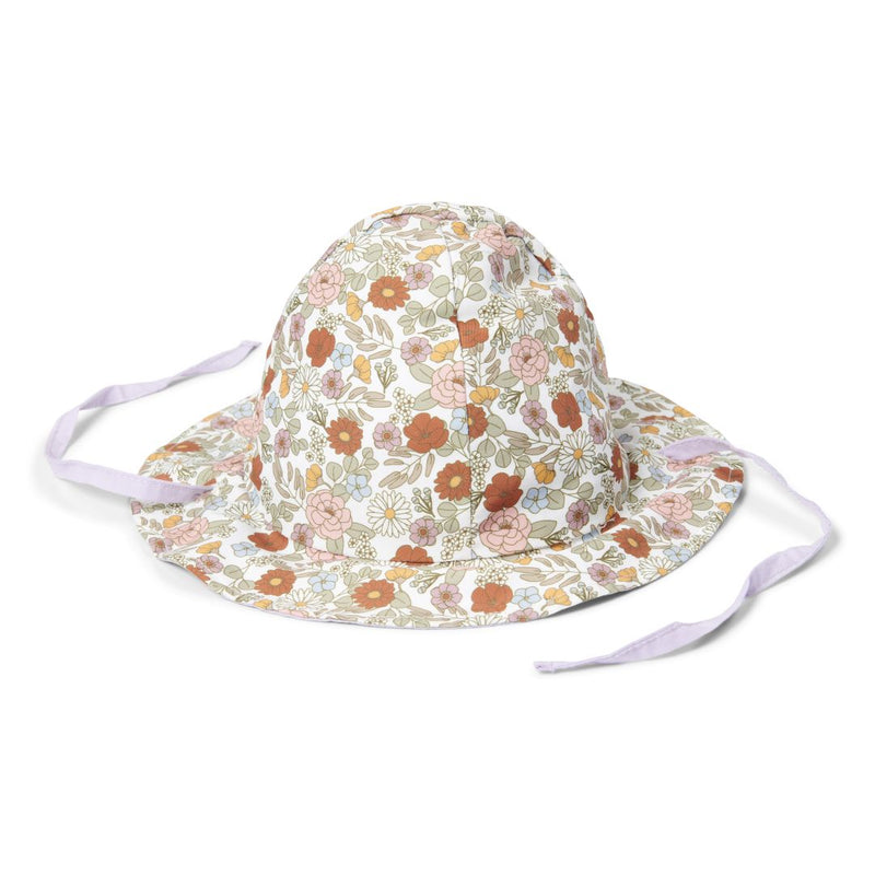 Sonnenhut wendbar Mauve / Vintage Little Flowers gr. 2 | Little Dutch