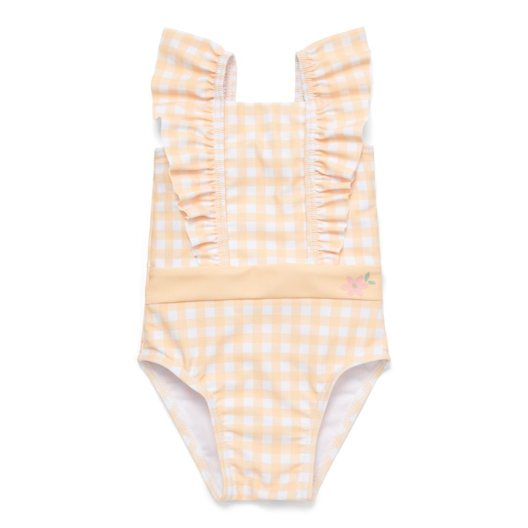 Badeanzug mit Volants Sunshine Checks für Kinder