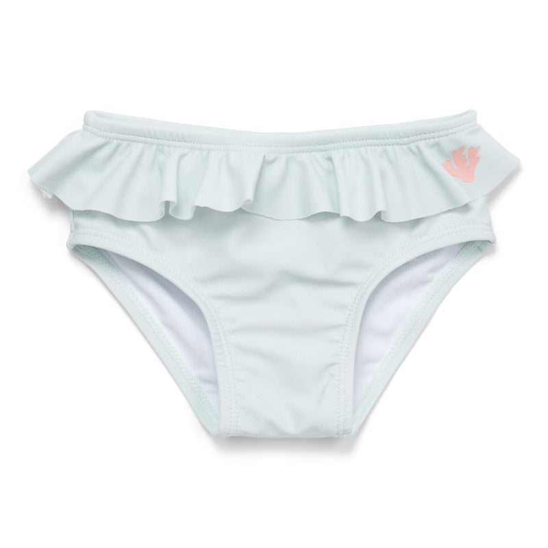 Sea Green Ruffle Swimsuit for Children