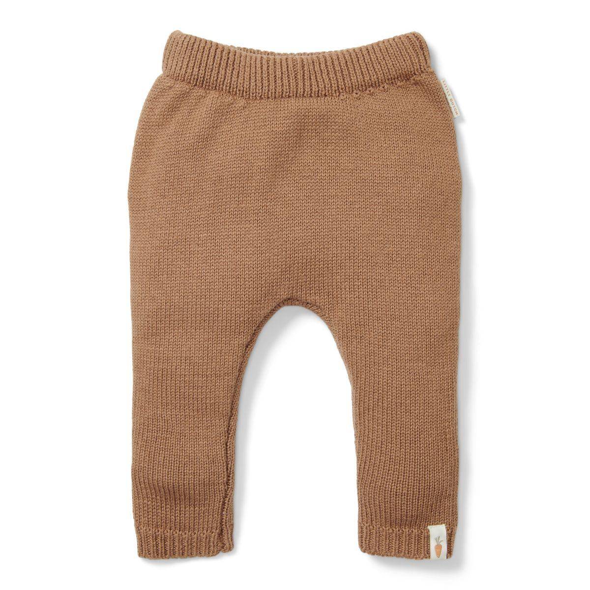 Pantalon en maille marron | Little Dutch