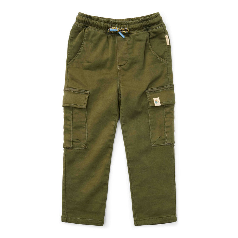 Kids' Dark Green Cargo Joggers