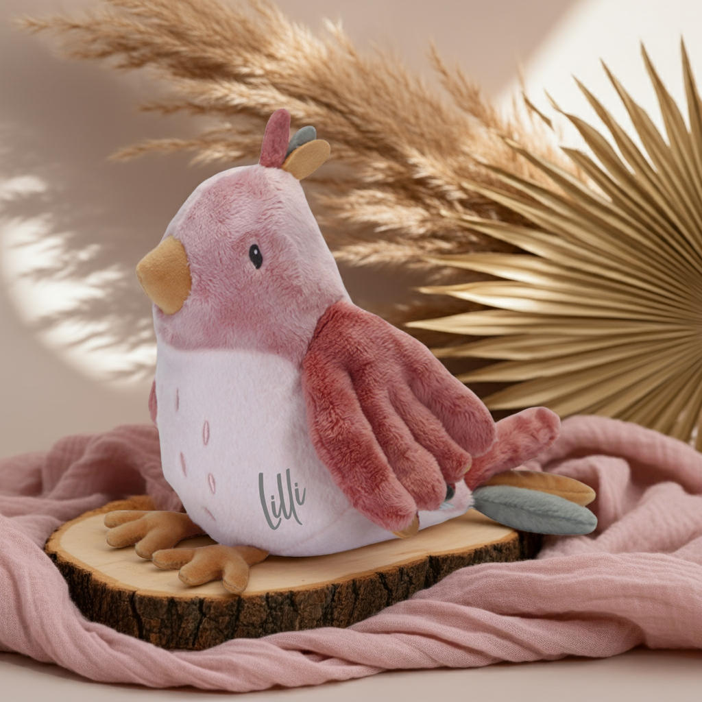 Peluche oiseau Flowers & Butterflies – Cadeau pour bébés