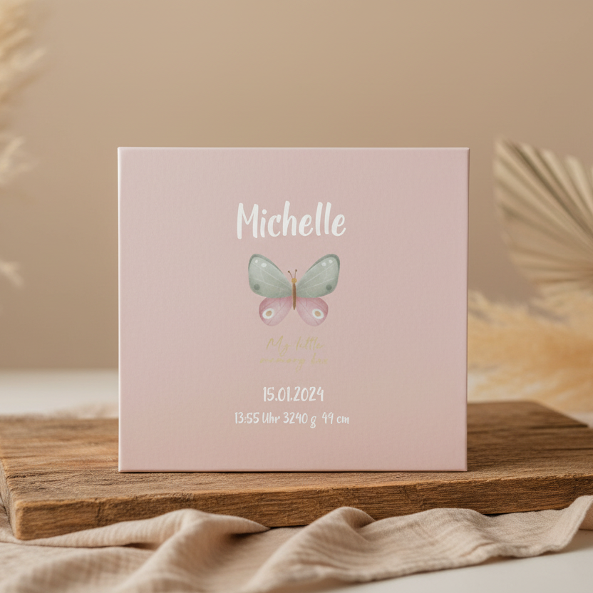 Memory Box Flowers & Butterflies – Preserve Baby Memories