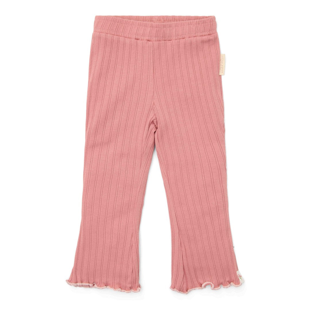 Pantalon évasé rose blush | Little Dutch