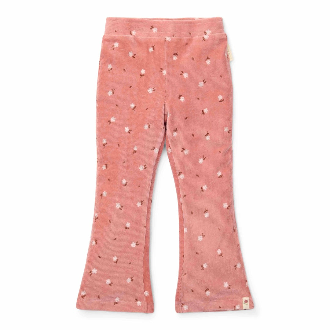 Pantalon évasé à fleurs roses chaudes | Little Dutch