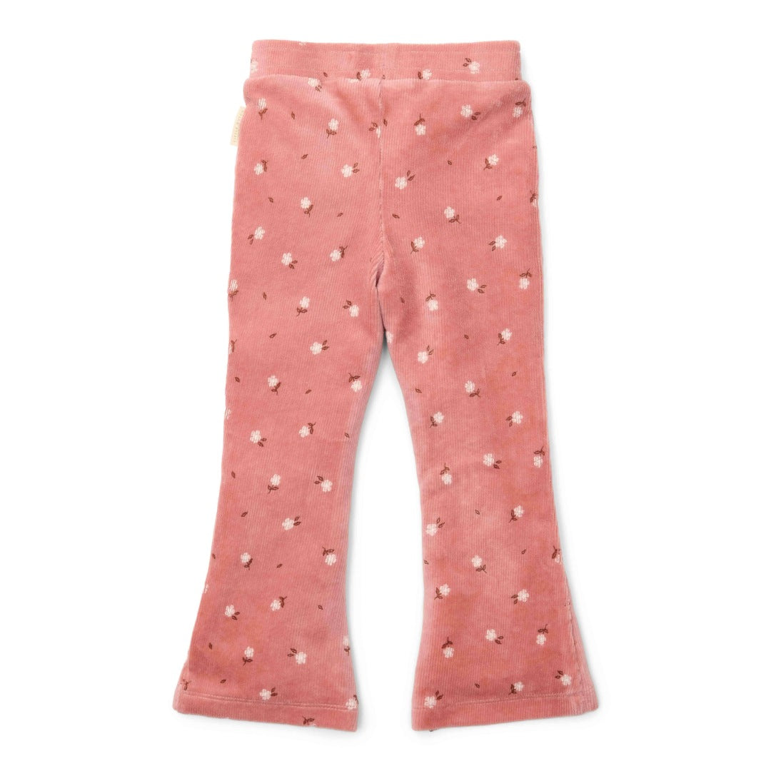 Pantalon évasé à fleurs roses chaudes | Little Dutch