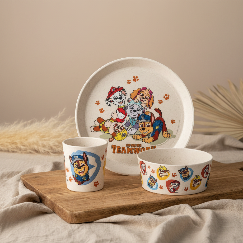 Geschirrset Connect Grow Paw Patrol 3-teilig, sand | Koziol