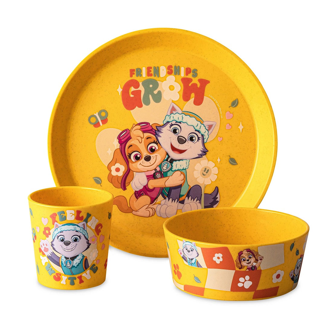 Connect Grow Paw Patrol 3-piece tableware set, yellow | Koziol