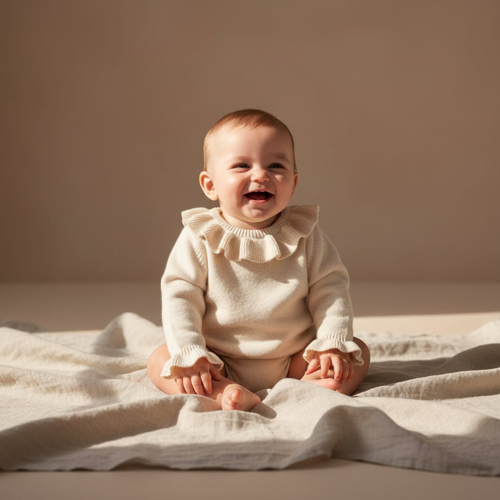 Pull tricoté sable | Little Dutch
