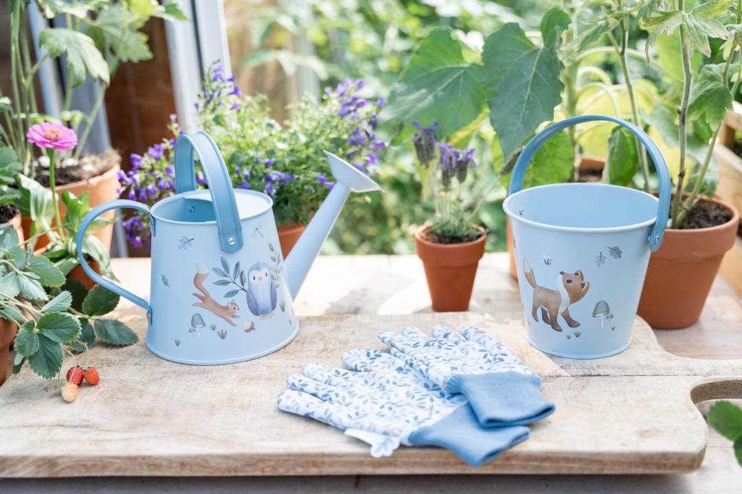 Children's Metal Watering Can in Blue – For Little Gardeners Aged 3 and Up