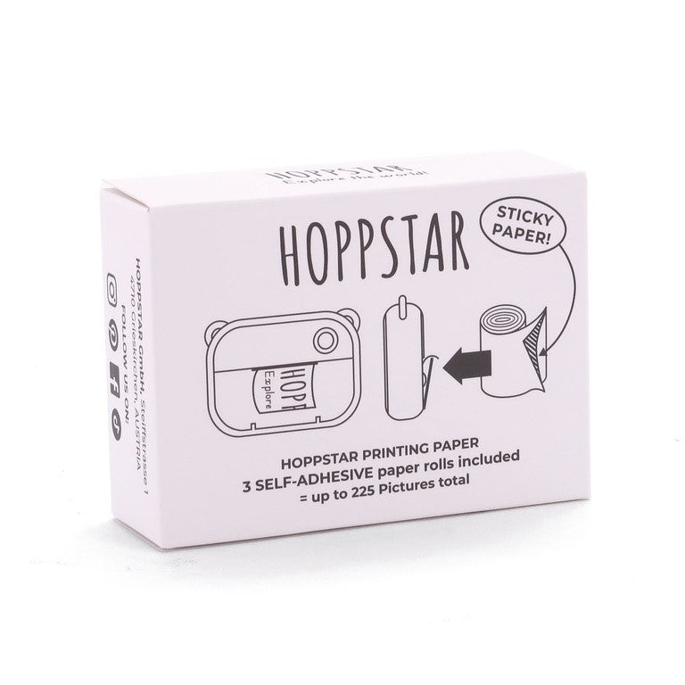 Rouleaux de papier adhésif, recharge de 3 rouleaux pour appareil photo, blanc | Hoppstar