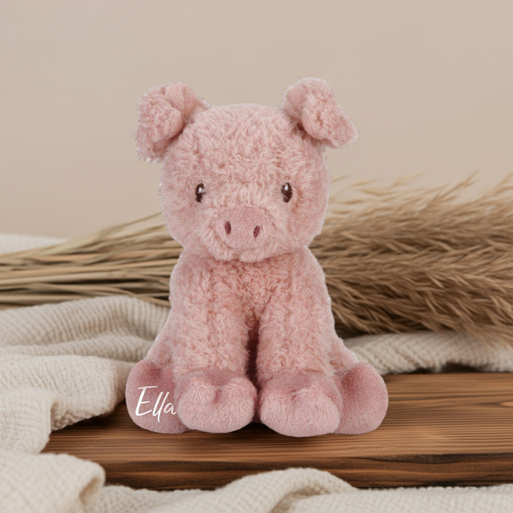 Doudou cochon Little Farm 17 cm – Le compagnon douillet de bébé