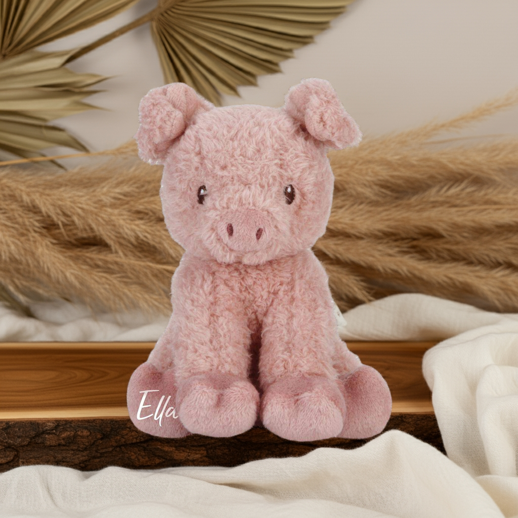 Doudou cochon Little Farm 17 cm – Le compagnon douillet de bébé