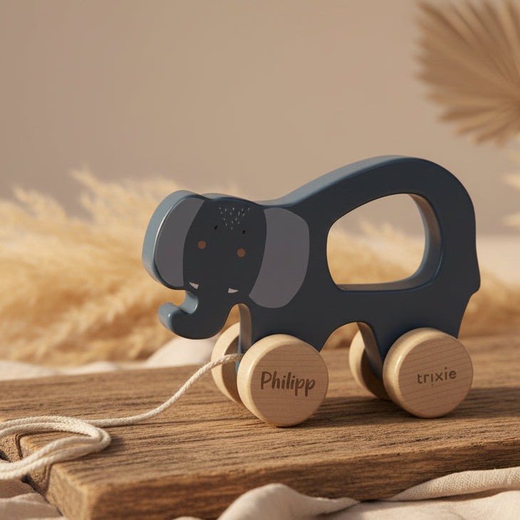 Jouet à tirer en bois - Elephant Lady | Trixie