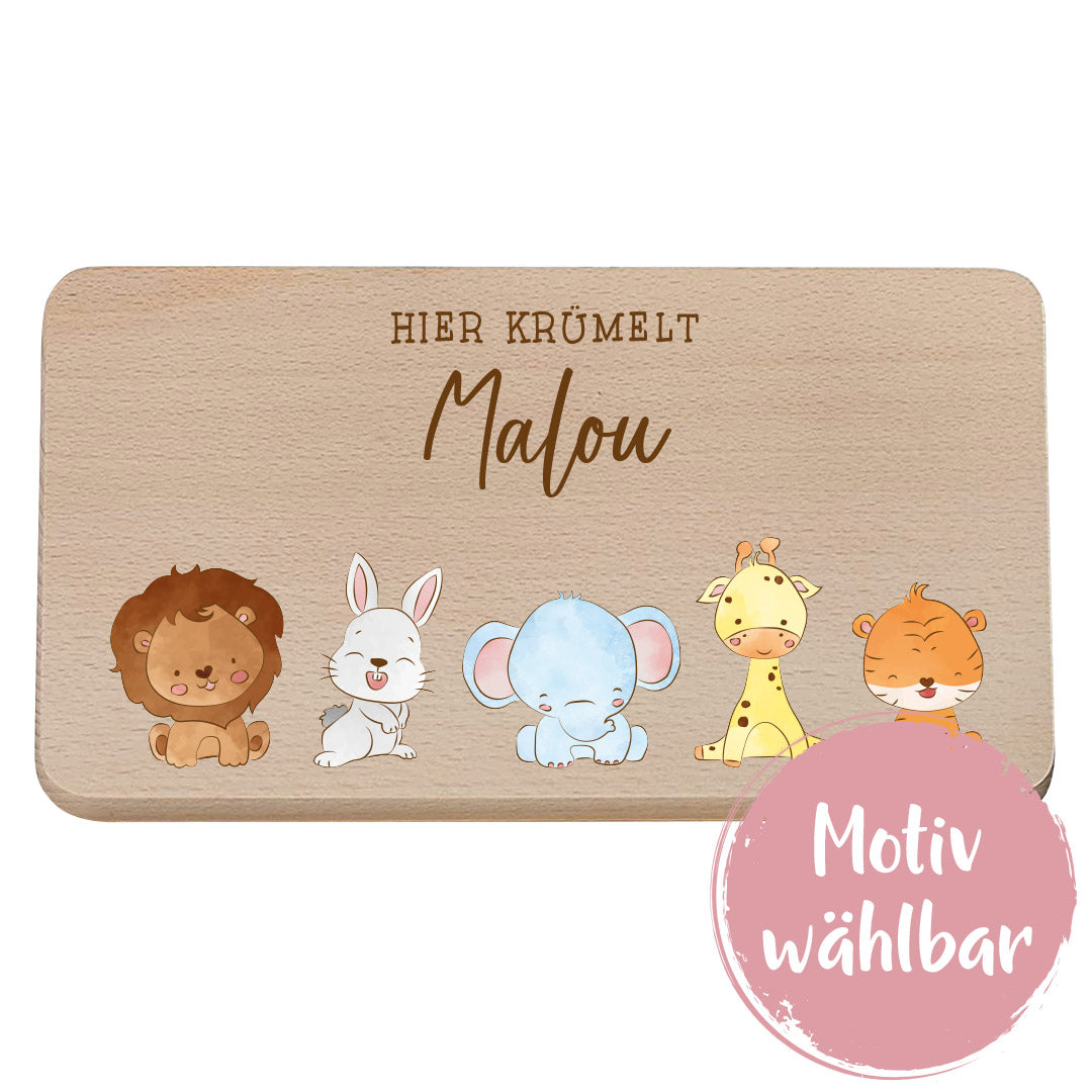 Planche à déjeuner personnalisée avec nom - Taille M | Schmatzepuffer®