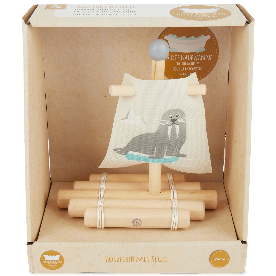Wooden raft with sail | Bieco