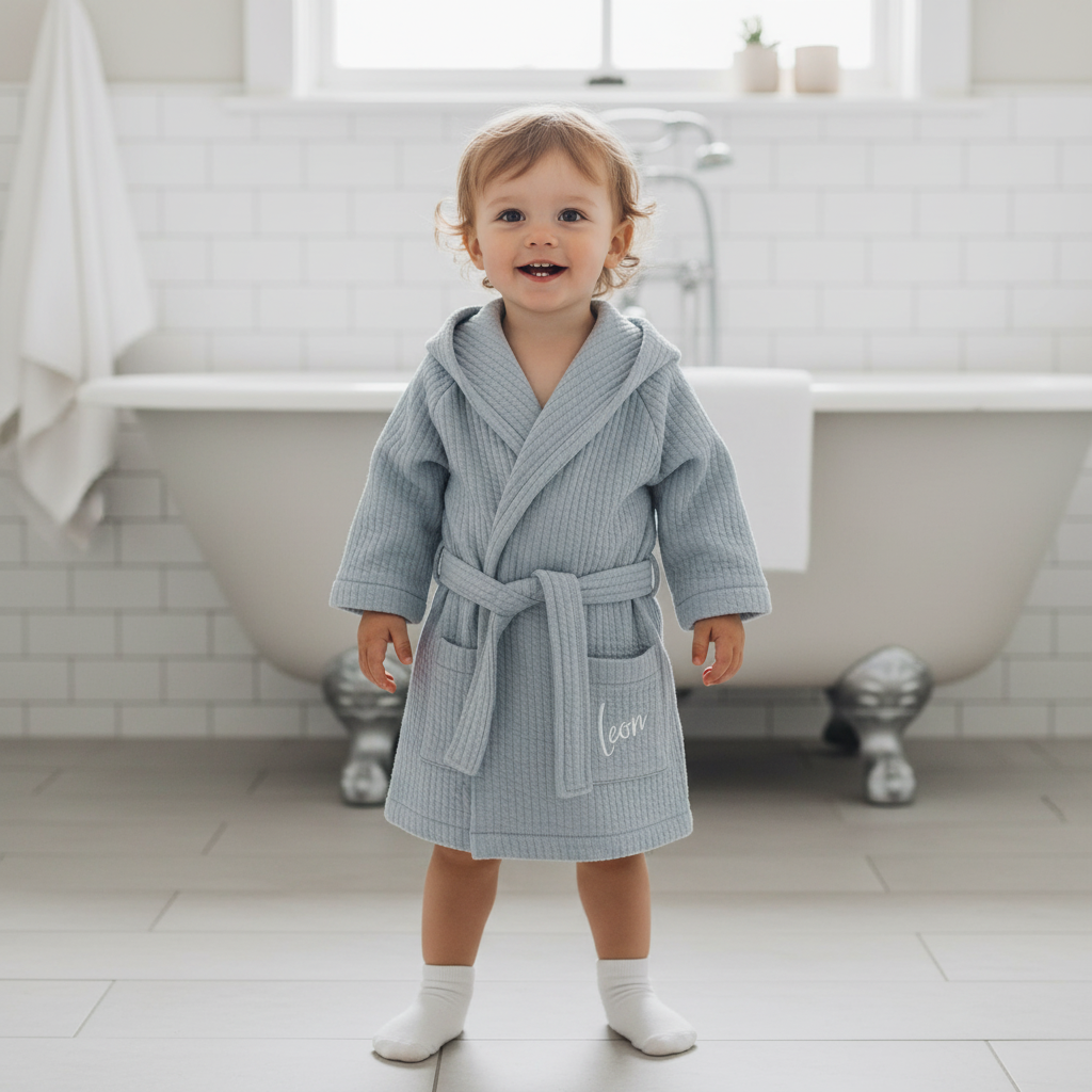Peignoir Pure Soft Blue pour bébés et enfants