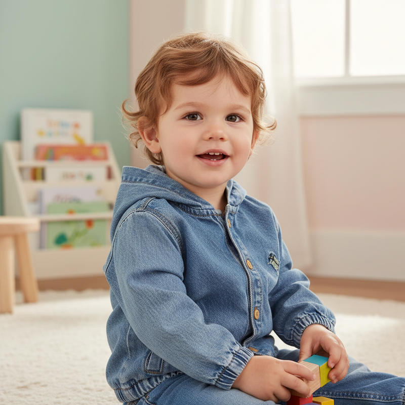 Denimjacke mit Kapuze – Kinderjacke für Alltag & Freizeit