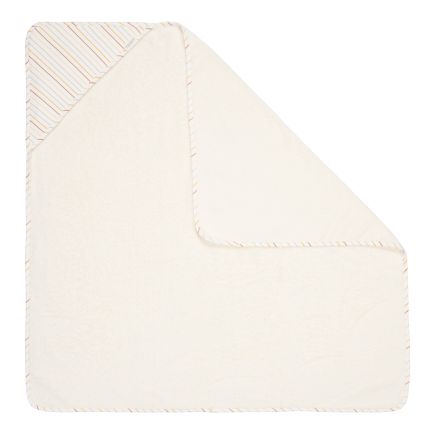 Serviette à capuche 100 x 100 cm Rayures ensoleillées vintage | Little Dutch