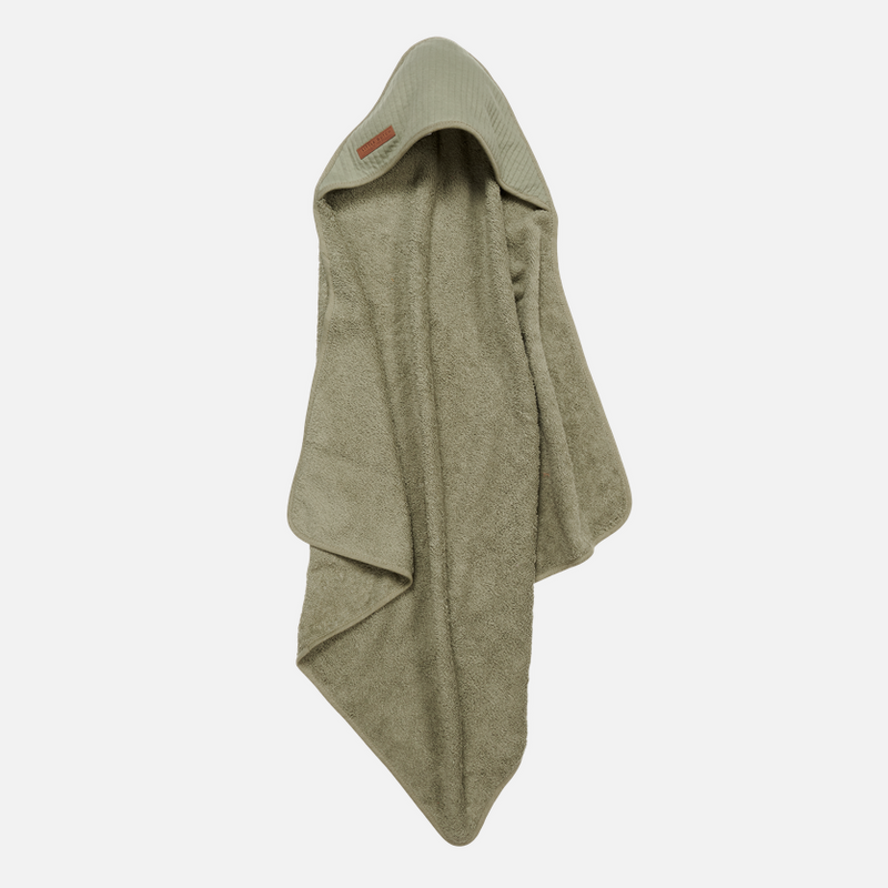Hooded towel Pure Olive | Little Dutch