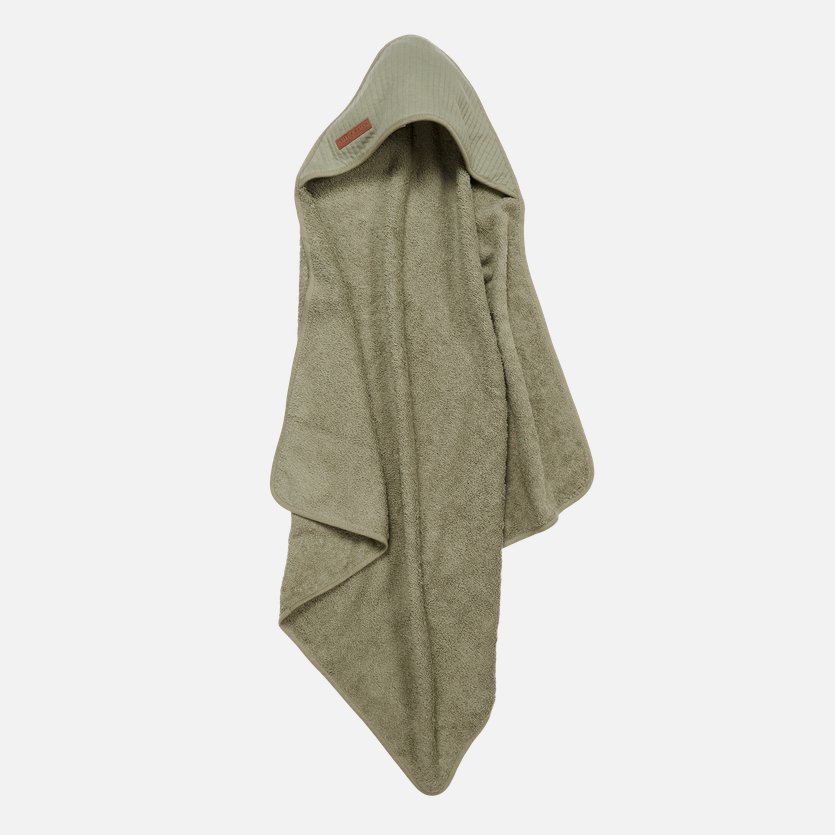 Hooded towel Pure Olive | Little Dutch