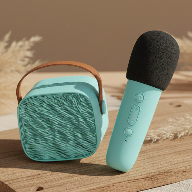 Ensemble karaoké - Enceinte Bluetooth et microphone bleu | Lalarma