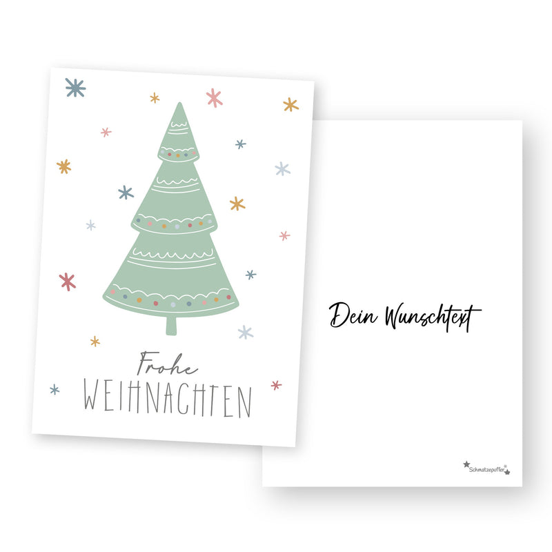 Carte de vœux personnalisée "Joyeux Noël" - Sapin