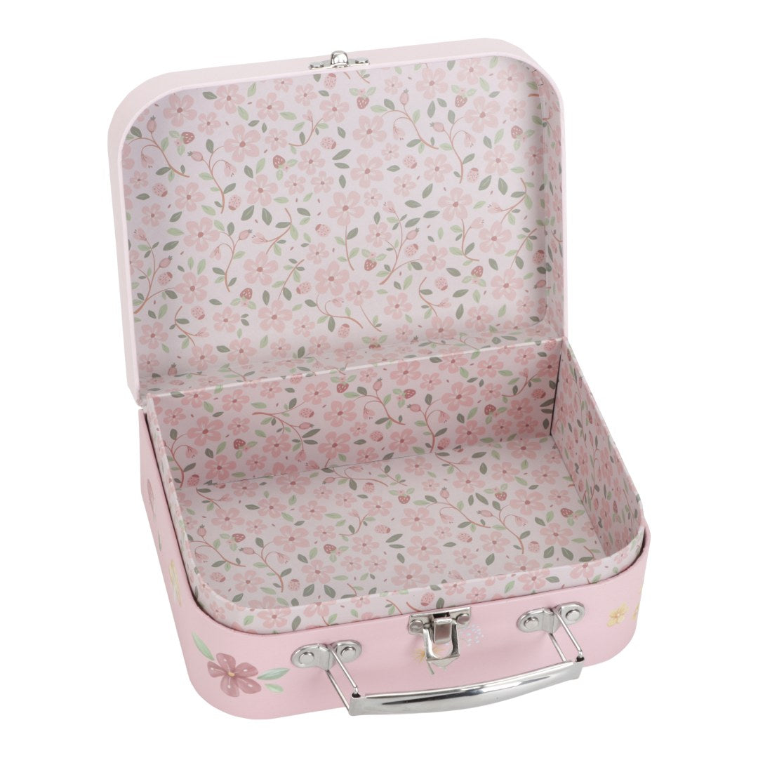 Valise personnalisée pour enfant Jardin enchanté rose avec nom